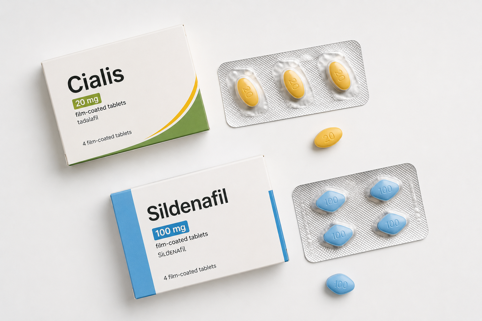 Tadalafil vs Sildenafil comparison